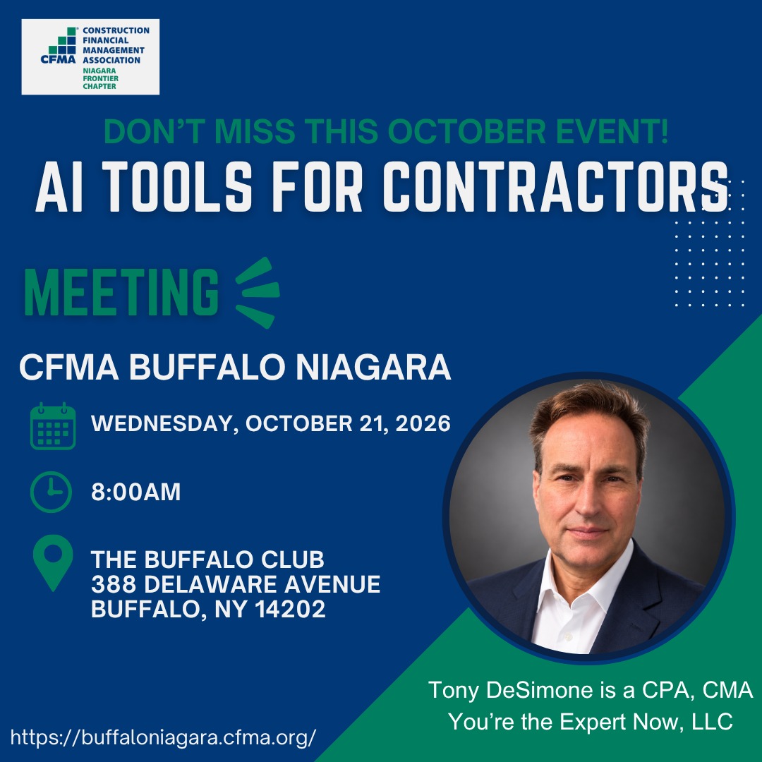 October Membership Meeting - "AI Tools for Contractors"