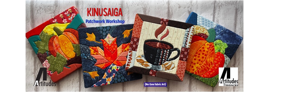 Kinusaiga Patchwork Workshop (No-Sew Fabric Art)