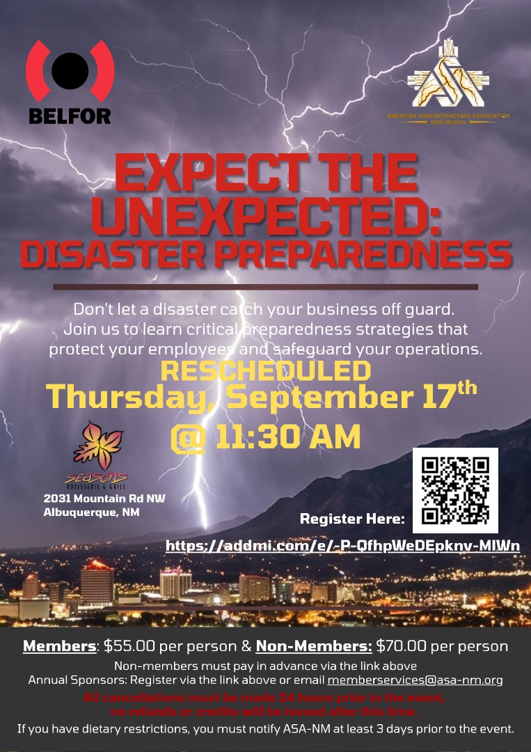 Expect the Unexpected: Disaster Preparedness