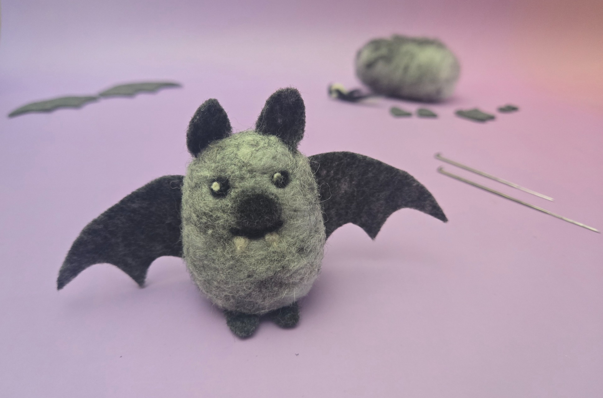 Needle Felt Bat Workshop at Creepatorium