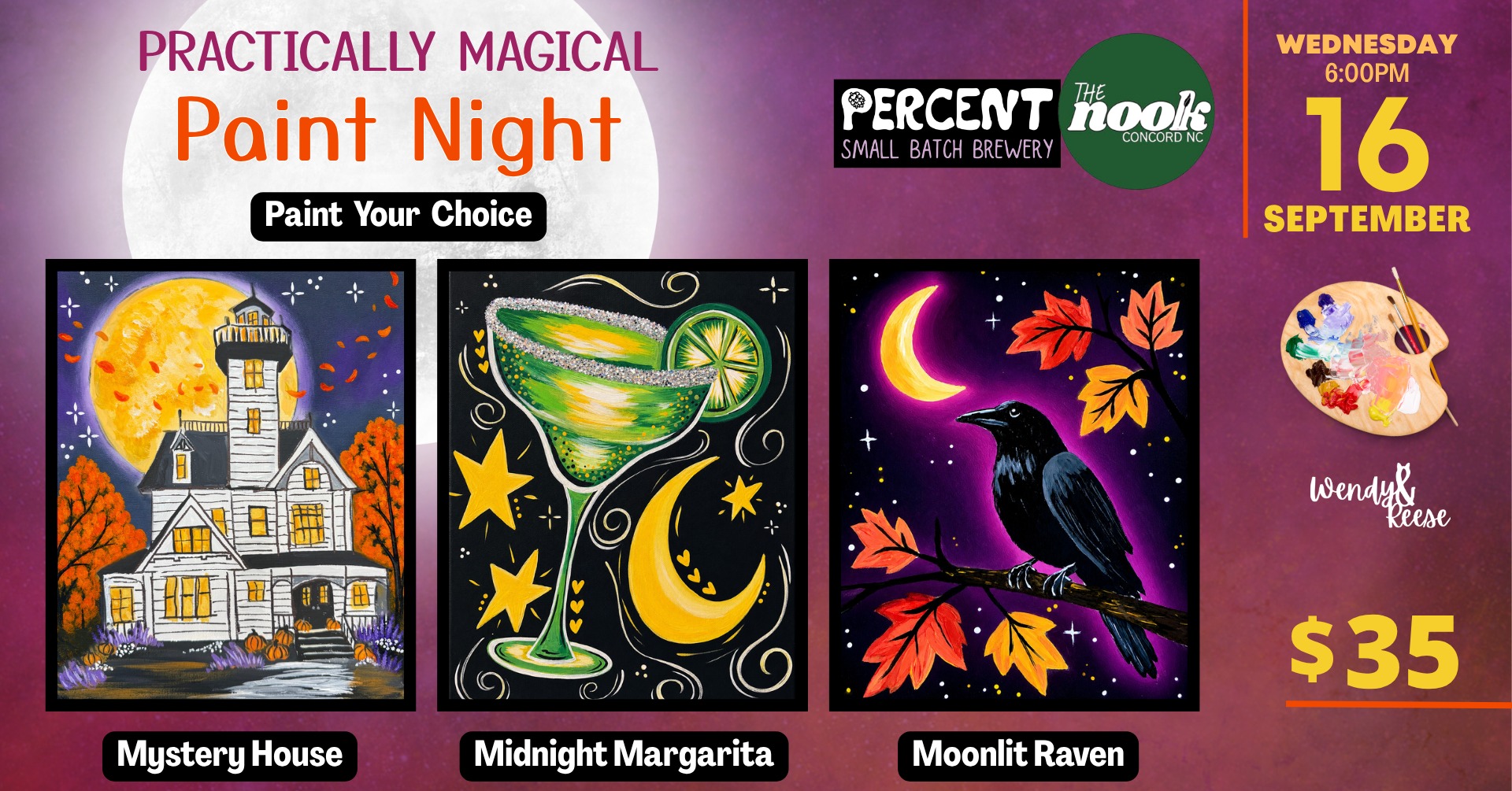 Practically Magical Paint Night at Percent The Nook Concord