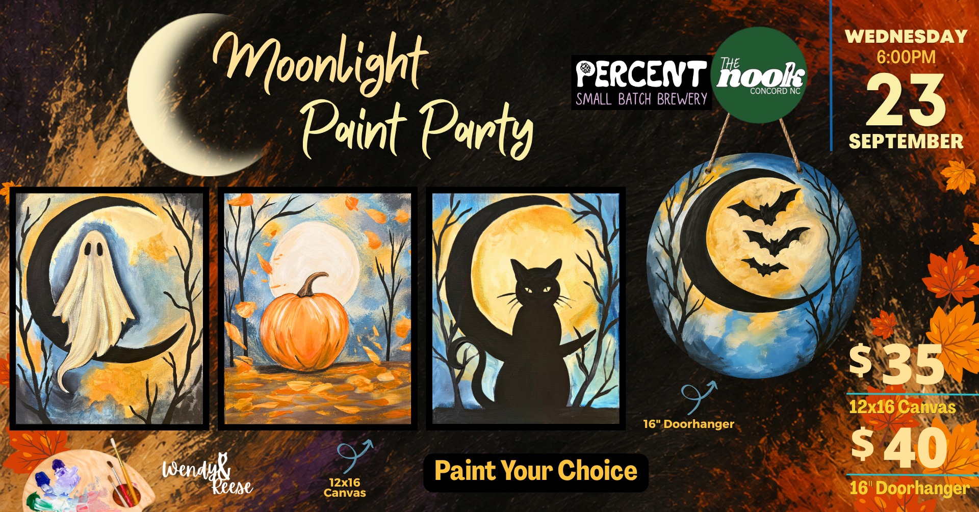 Moonlight Paint Party at Percent The Nook Concord