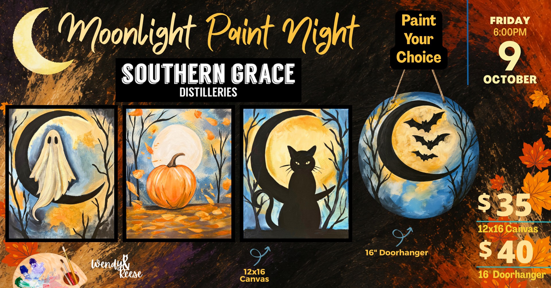 Moonlight Paint Night at Southern Grace Distilleries
