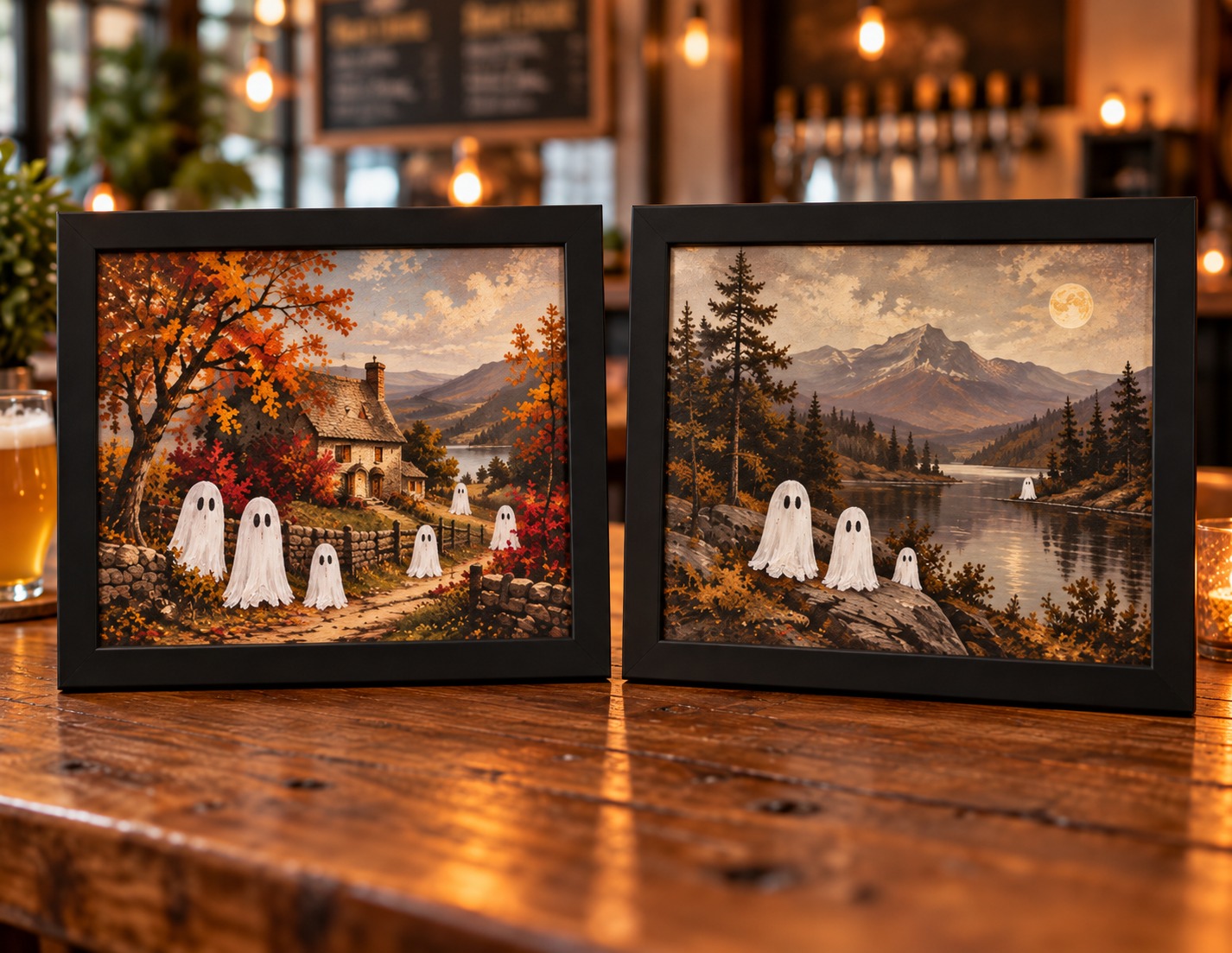 Spooky Ghost Paintings - Craft & Sip at Saints Row Brewing