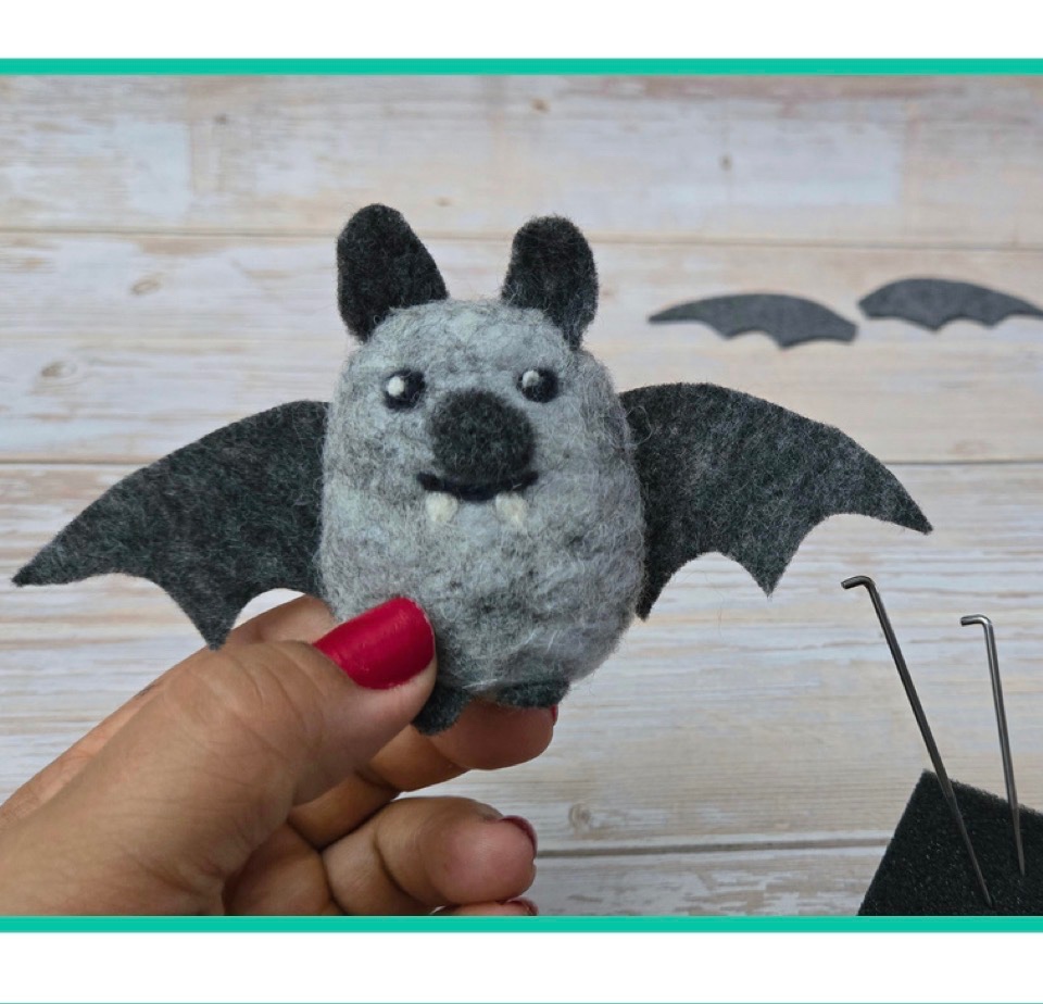Needle Felting “Batty” at the Double Nickle Brewery