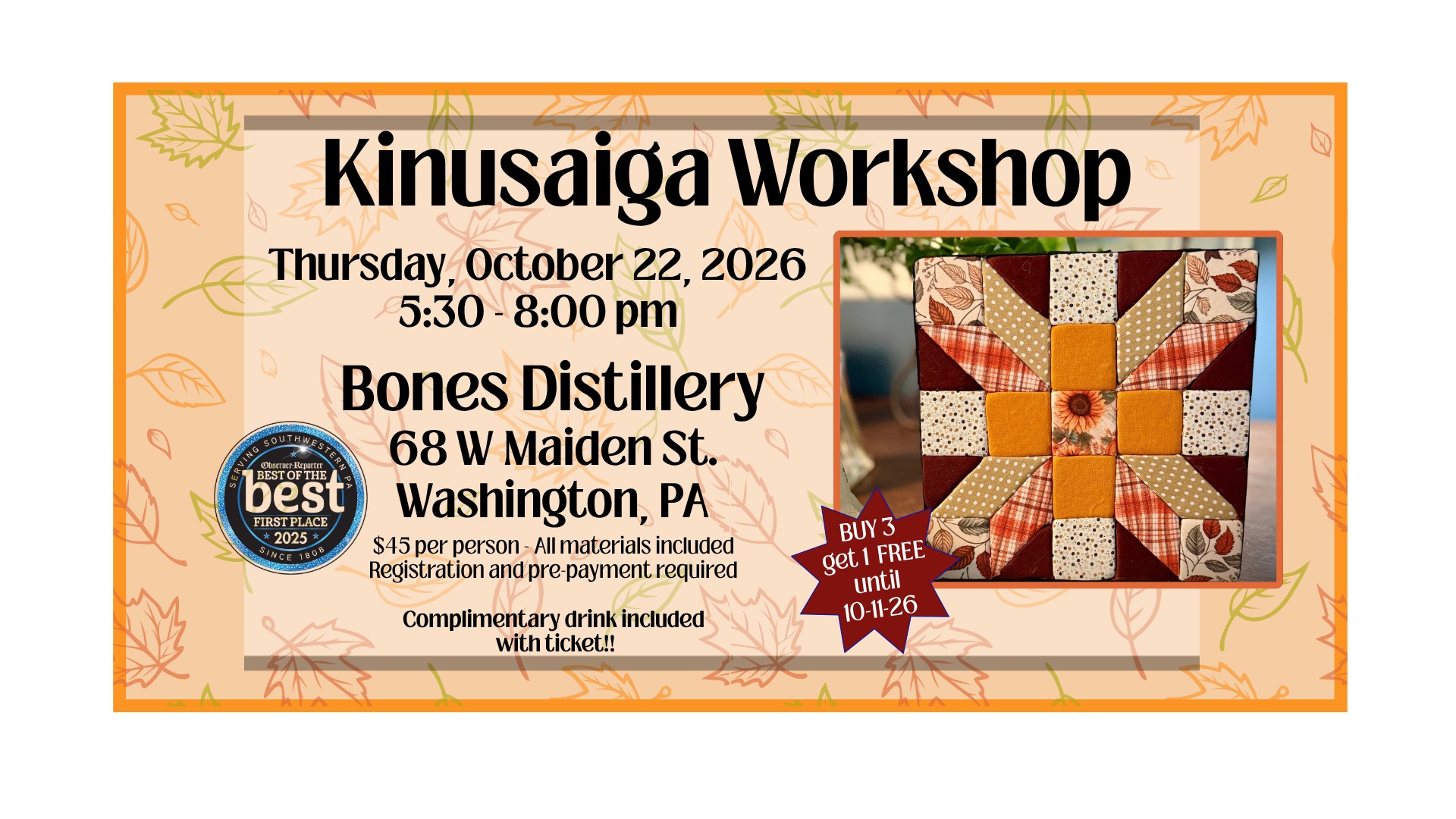 Kinusaiga @ Bones Distillery