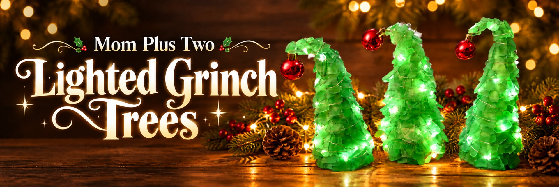 Lighted Sea Glass Grinch Tree