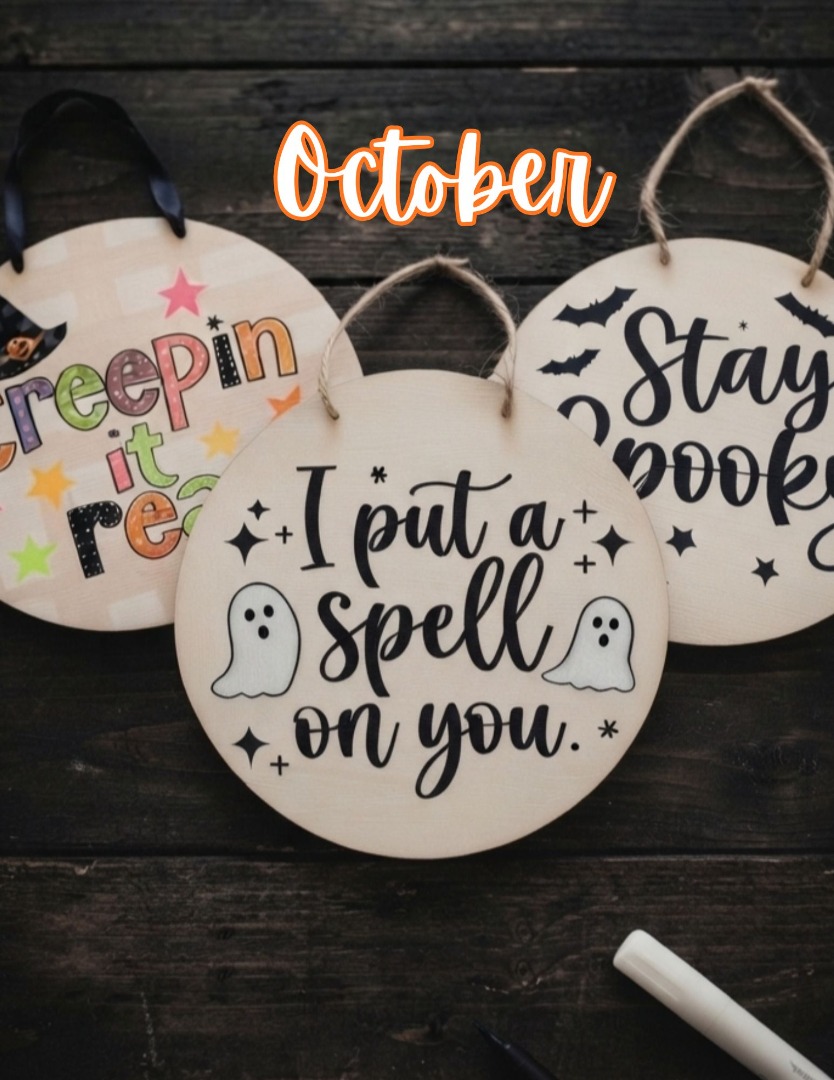 Spooky, Pretty & Lettered: A Halloween Door Hanger Experience