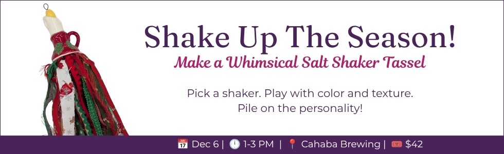 Whimsical Salt Shaker Tassels at Cahaba Brewing