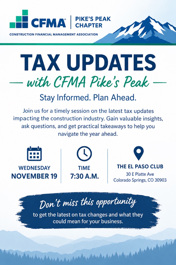 November Membership Meeting - Tax Updates