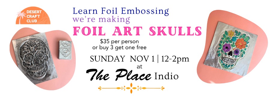Make Day of the Dead Foil Art Skulls