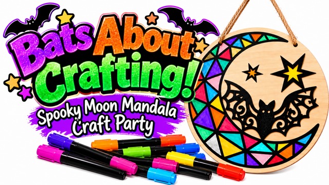 Bats About Crafting! Spooky Moon Mandala Craft Party Bats About Crafting! Spooky Moon Mandala Craft Party