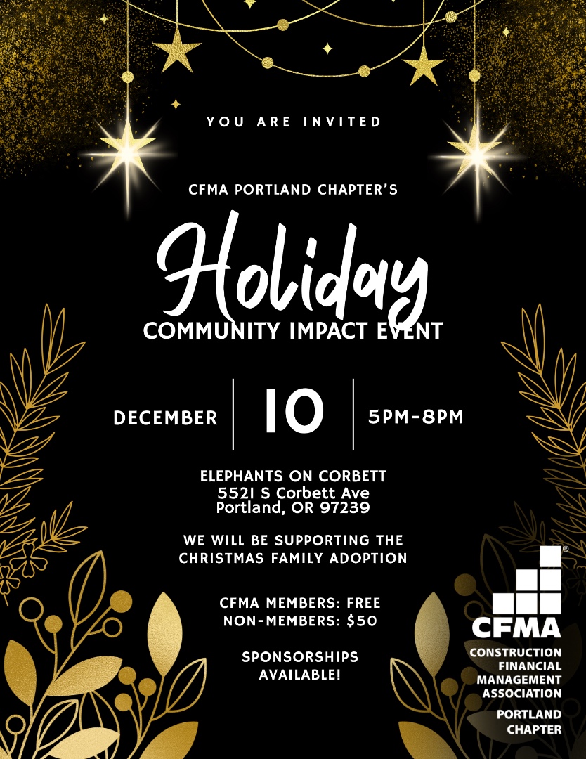 CFMA Portland Holiday Community Impact Event CFMA Portland Holiday Community Impact Event