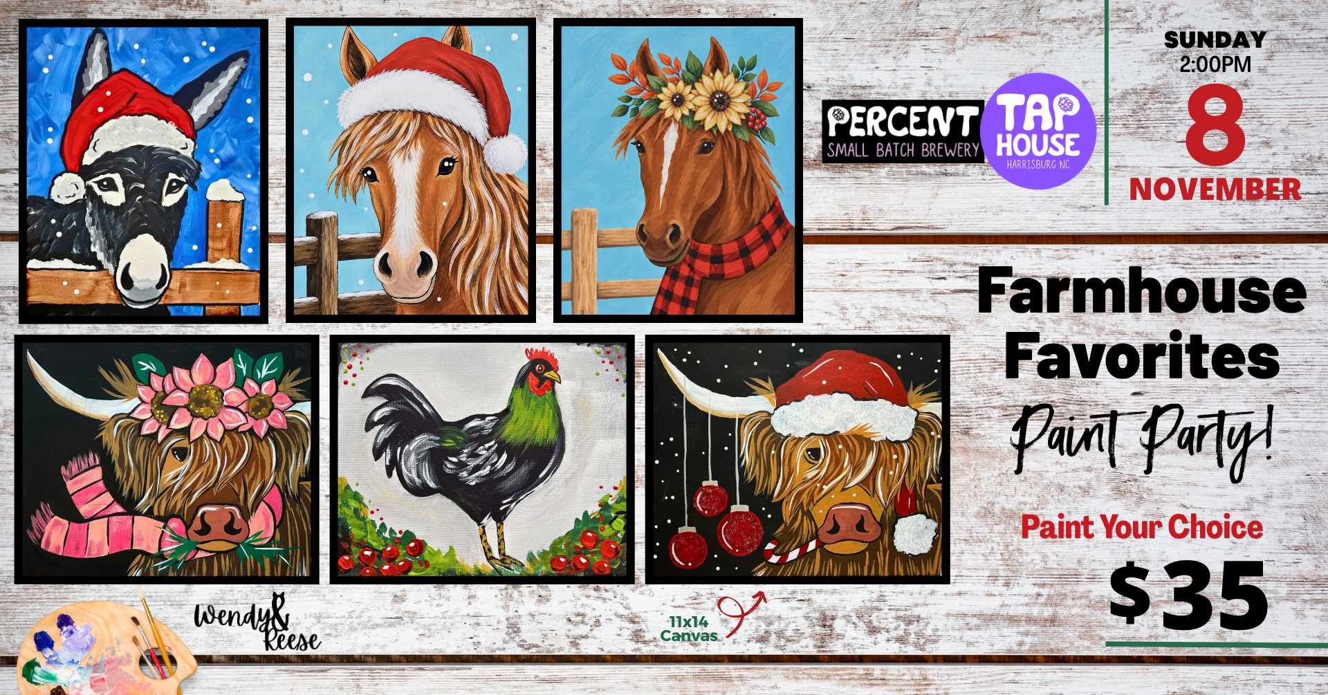 Farmhouse Favorites Paint Party - Percent Tap House Harrisburg