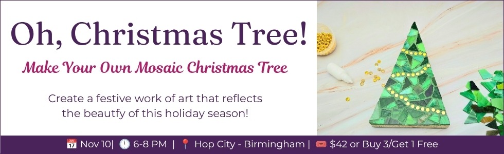 Mosaic Christmas Tree Workshop at Hop City-Birmingham