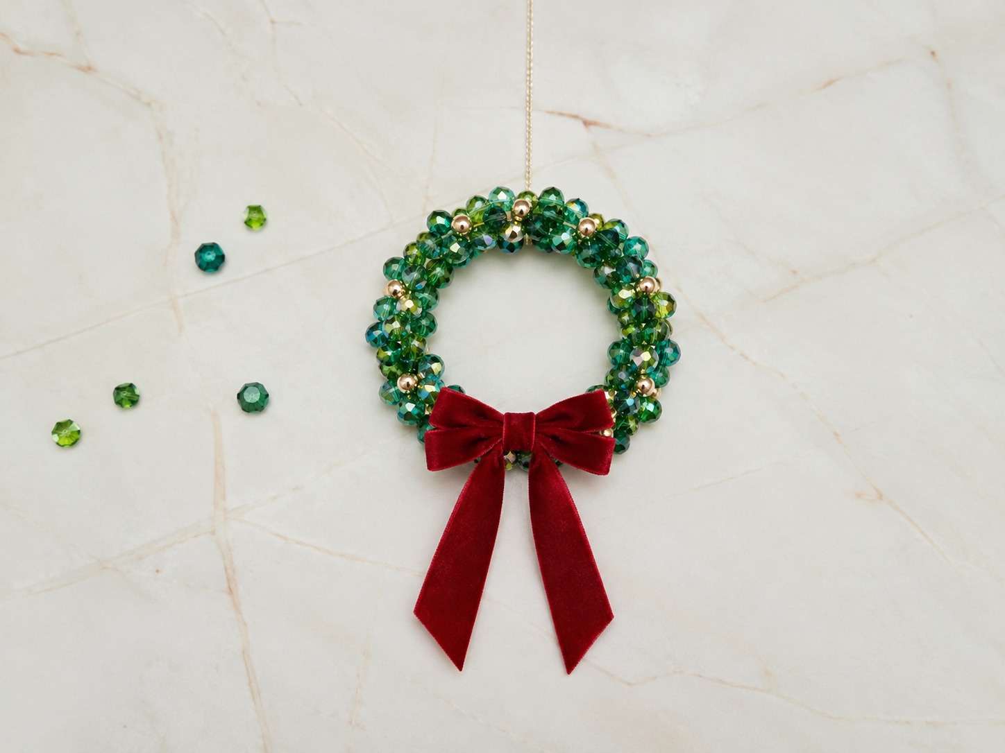 Make A Crystal Wreath Suncatcher