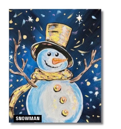 ⛄ Whimsical Winter Snowman Painting Class