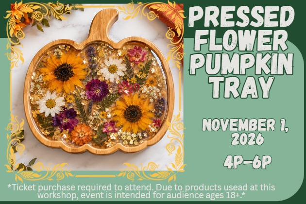 Pressed Flower Pumpkin Tray Workshop!
