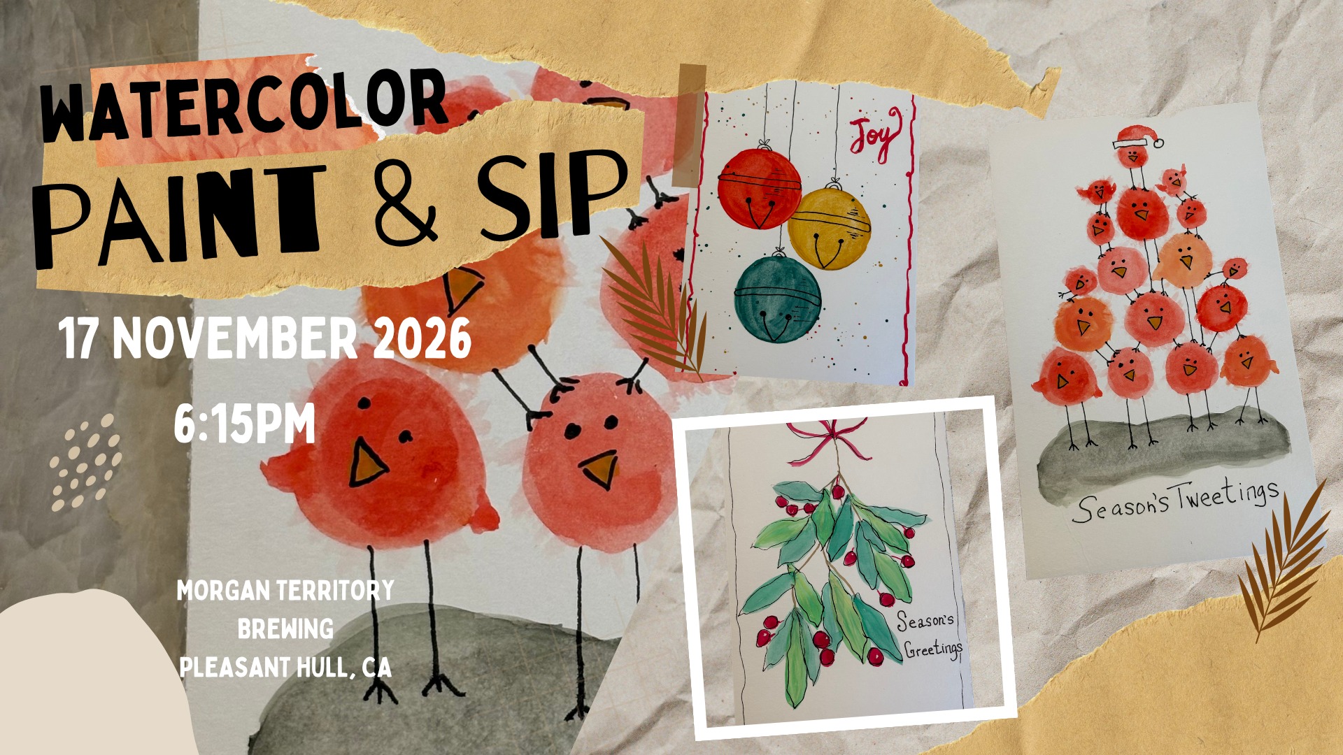 Watercolor Paint & Sip