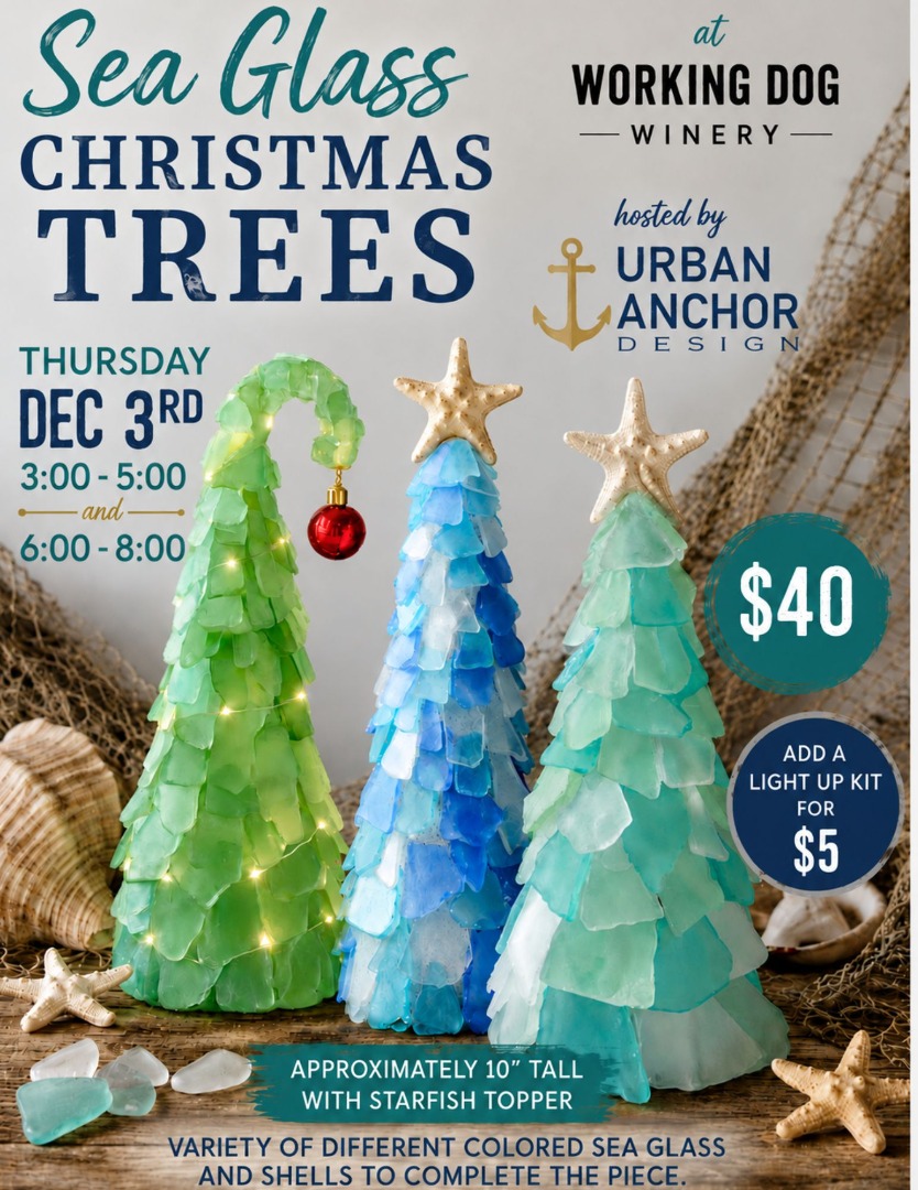 Sea Glass Christmas Trees
