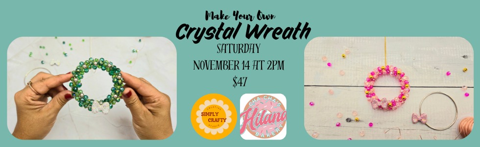 11/14 Crystal Suncatcher Wreath at ChaCha's