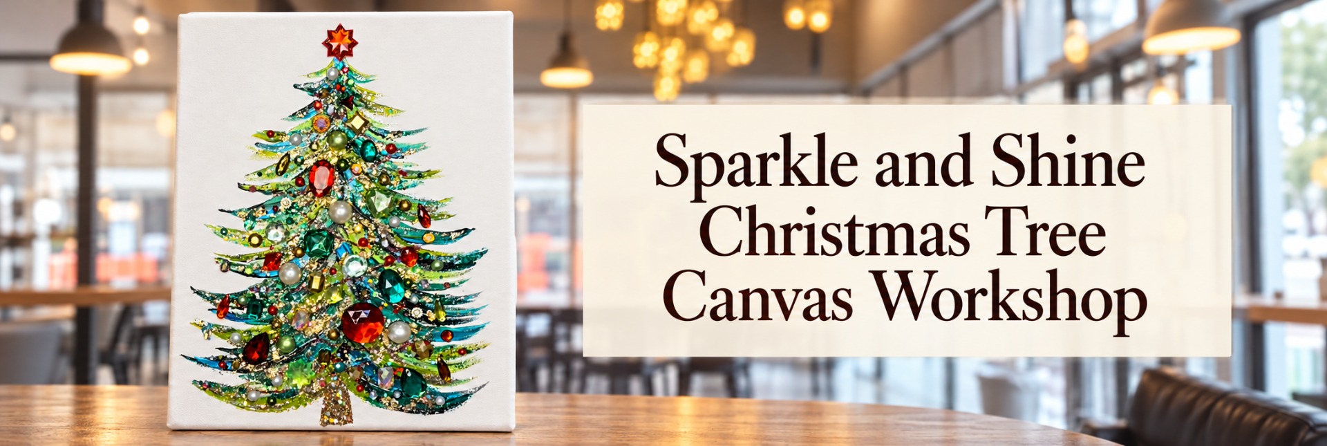 Sparkle and Shine Christmas Tree Canvas Workshop
