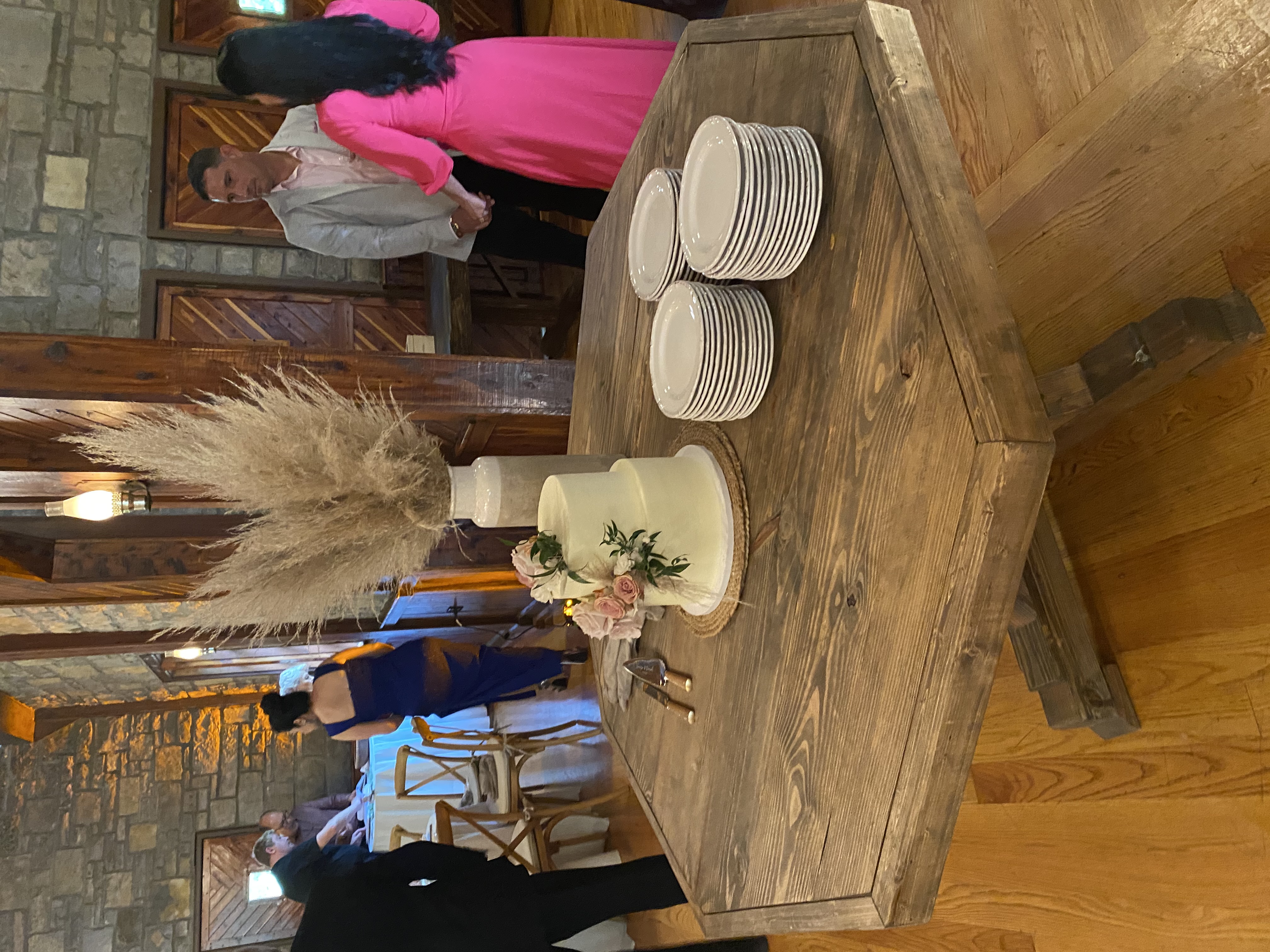 Brown Wooden Occtagon Farm Tables 5'