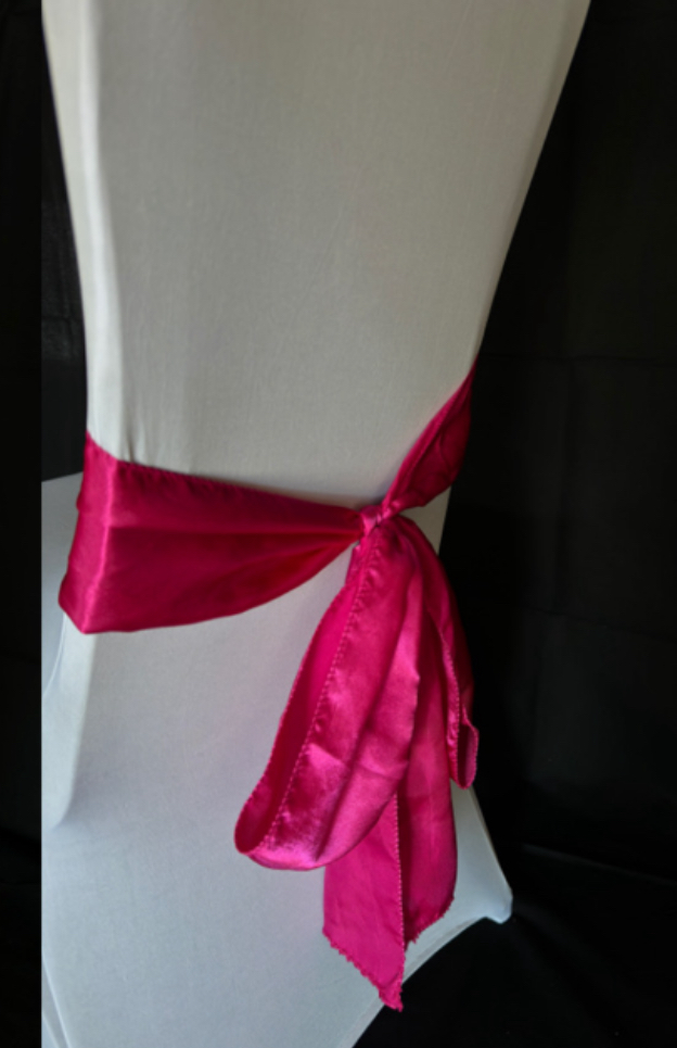Chair Tie SATIN FUCHSIA PINK
