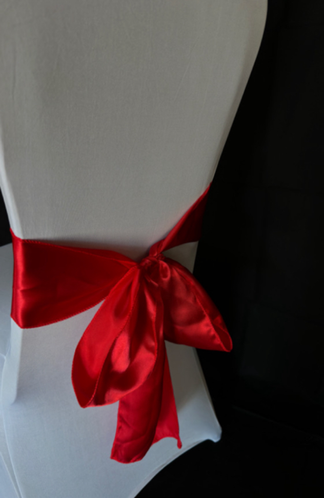 Chair Tie SATIN RED