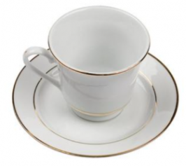 Gold Rim China Cup