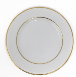 Gold Rim China Dinner Plate
