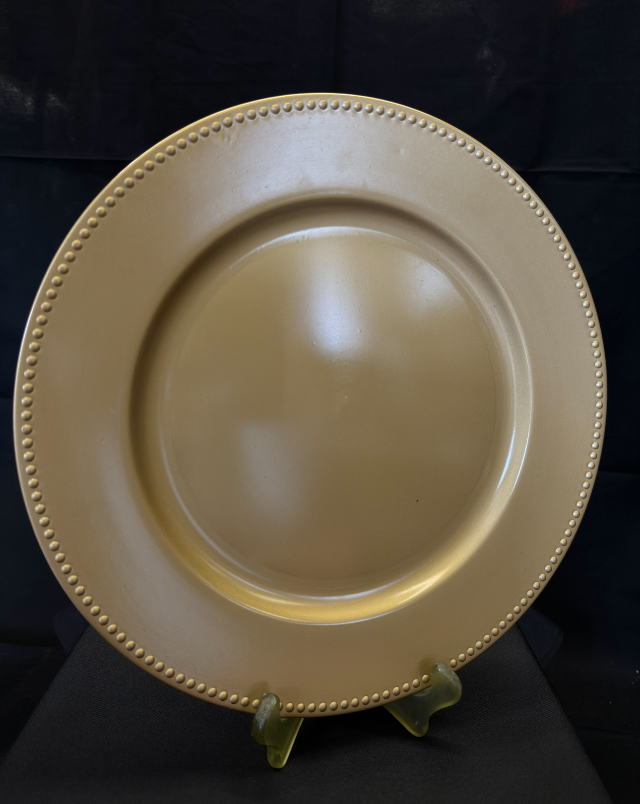 Plate Charger GOLD BEADED