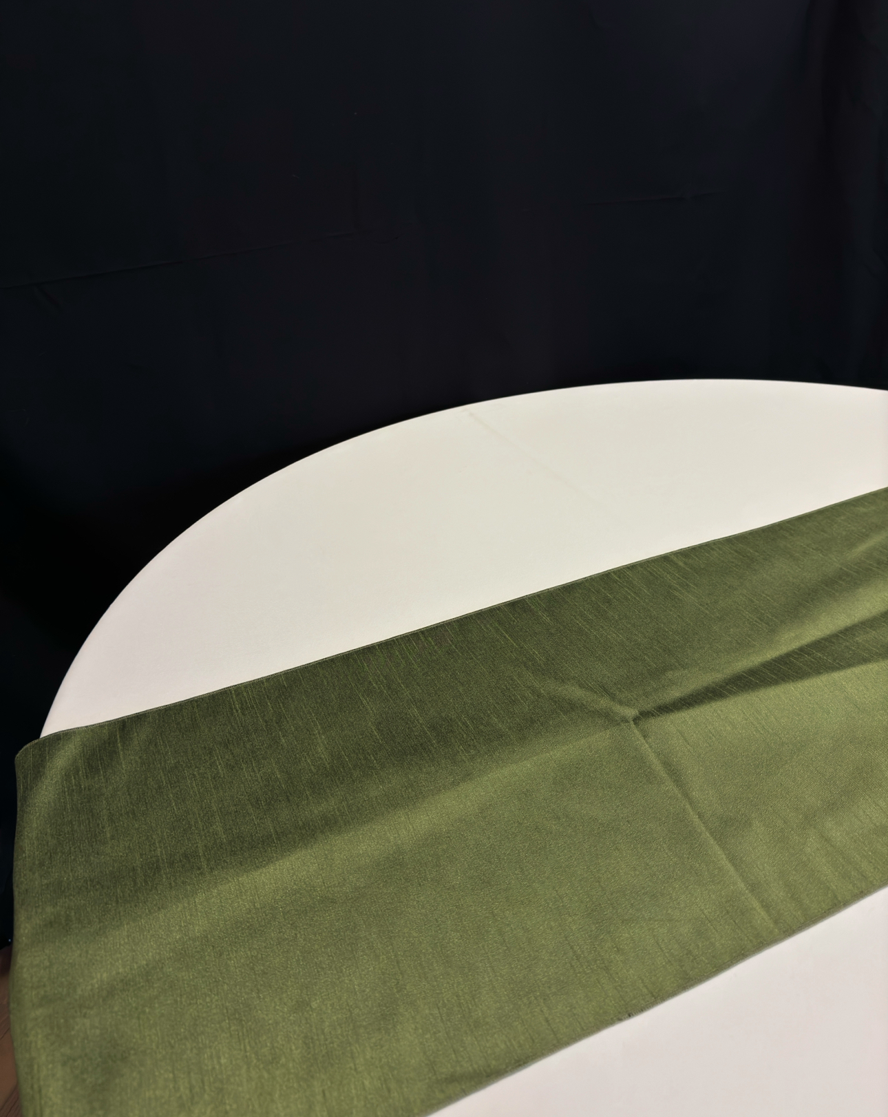 Runner 12"X80" SHANTUNG SILK PESTO