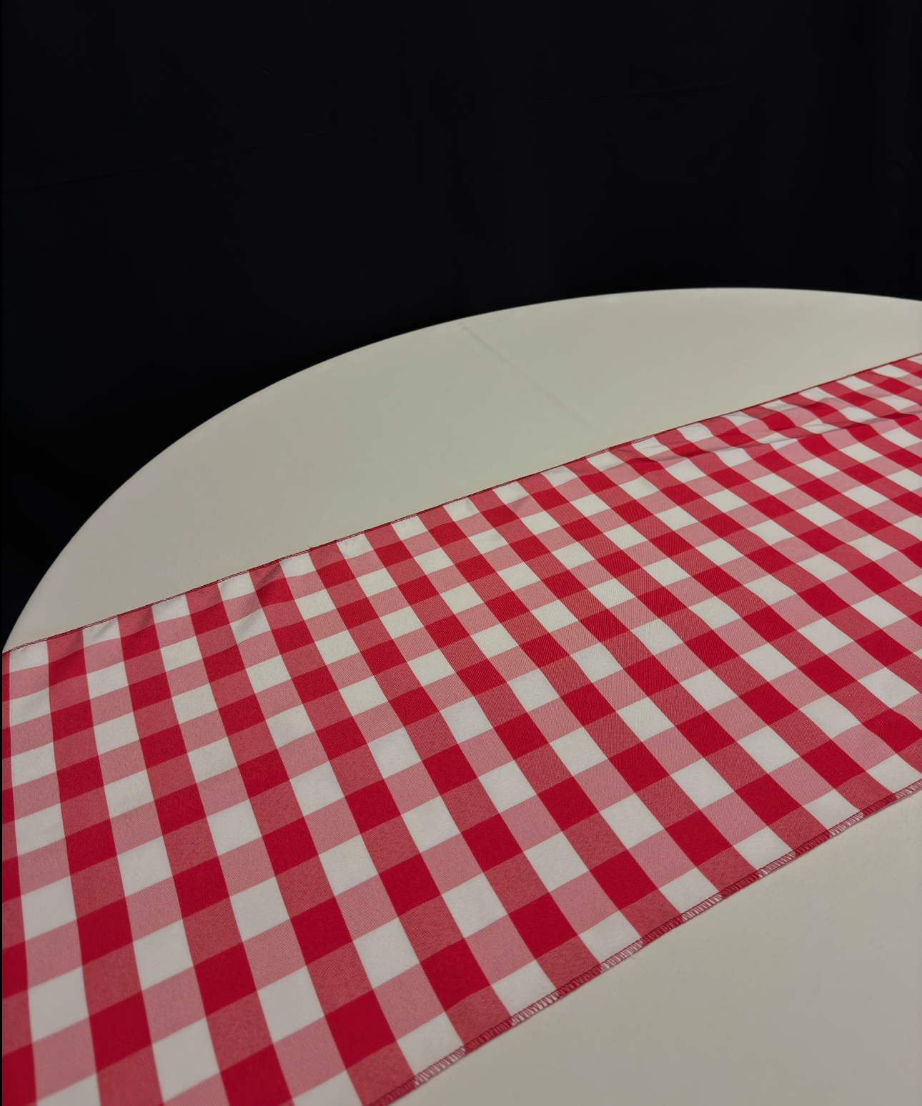 Runner 14"X60" RED & WHITE CHECK