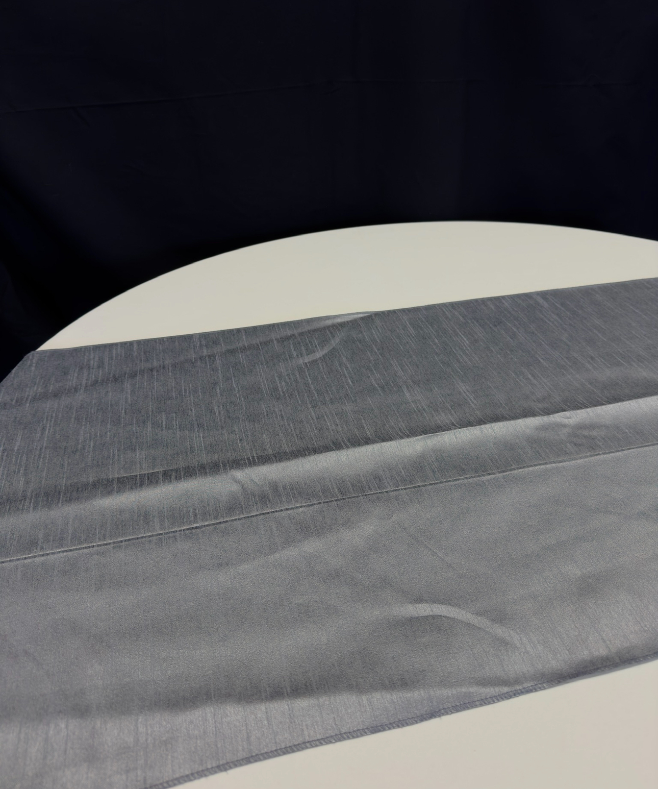 Runner 20"X78" SHANTUNG SILK SILVER