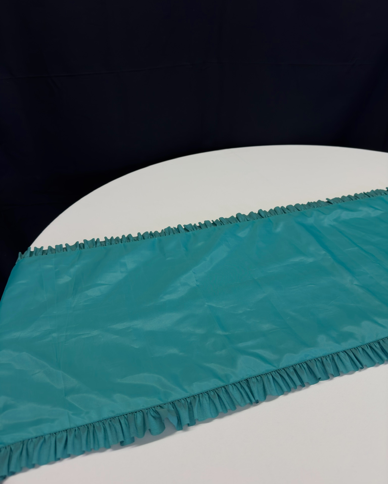 Runner 18"X102" POLY JADE RUFFLED EDGE