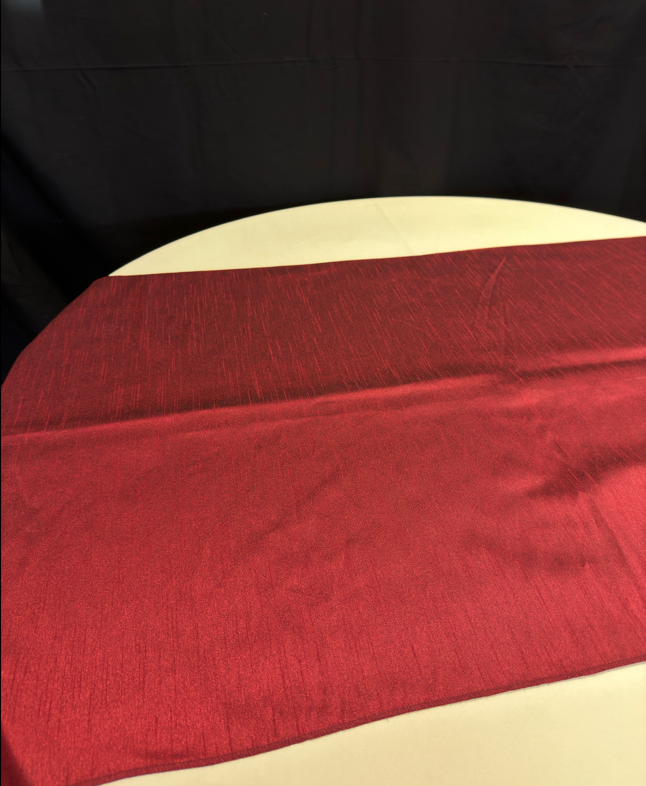Runner 27"X102" SHANTUNG SILK BURGUNDY