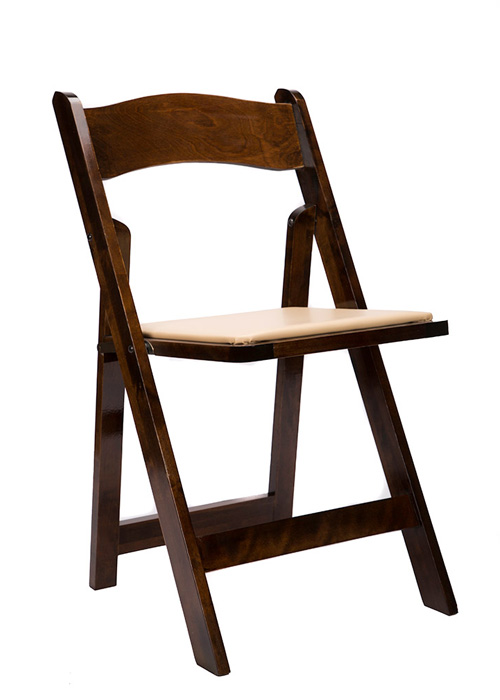 Wooden Fruitwood Chair - Tan Pad