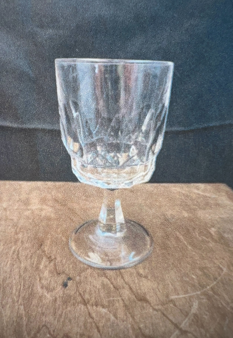 RV Glassware Water Goblet Cut Glass Cut Stem 12 oz