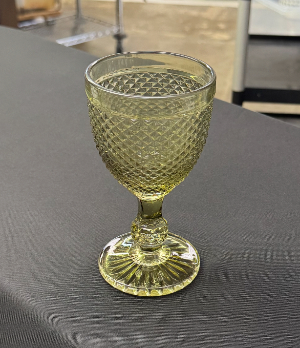 Goblet Green Cutglass