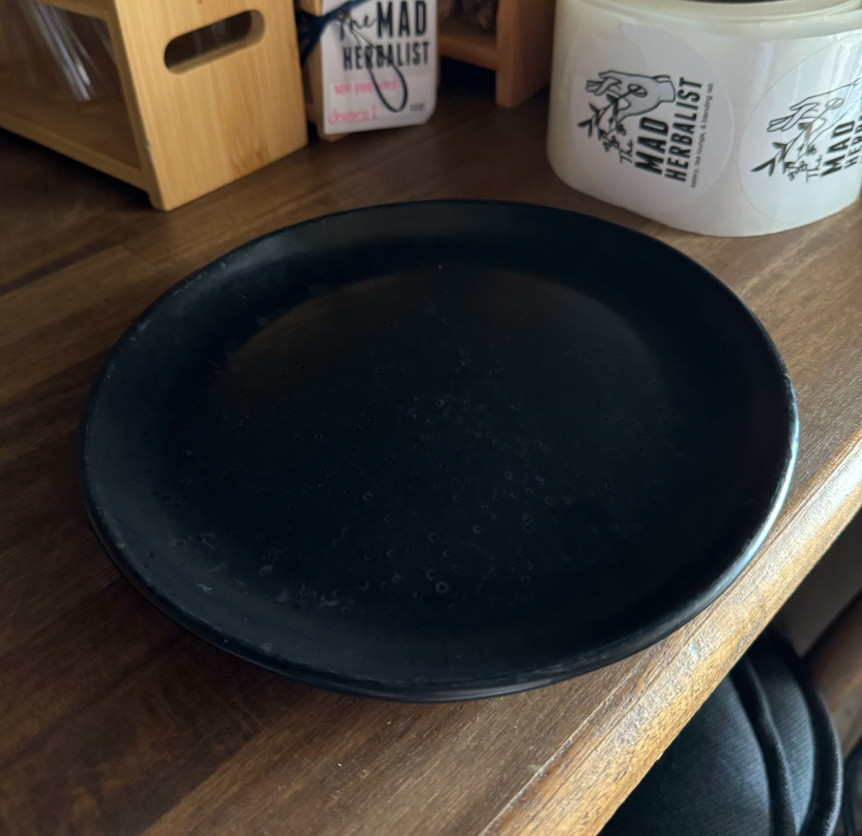 Black Dessert/ Salad Plate
