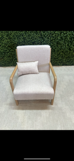Ivory Upholstered Arm Chair