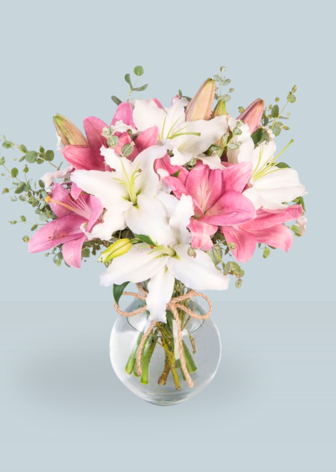 Anteprima di Vaso con Gigli Rosa e Bianchi - immagine 1
