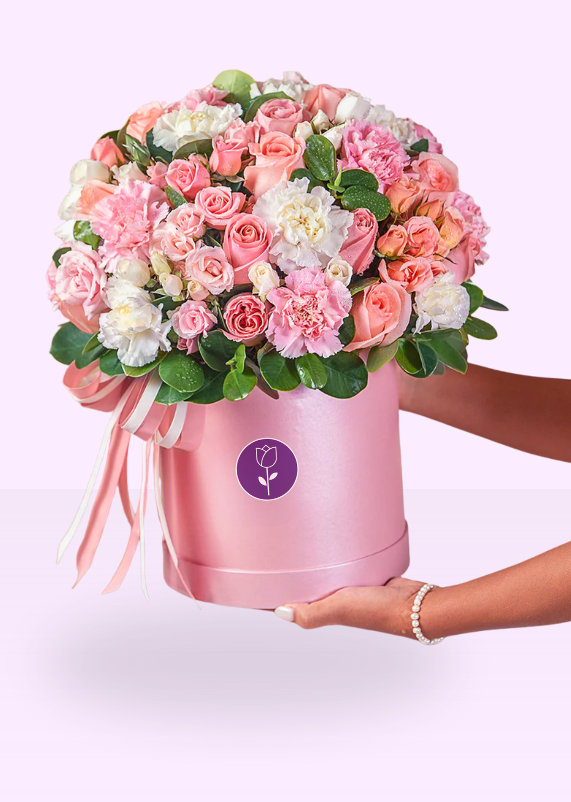 Caja Exquisita de Rosas Rositas y Claveles - entrega de flores, ramo de flores, flores a domicilio