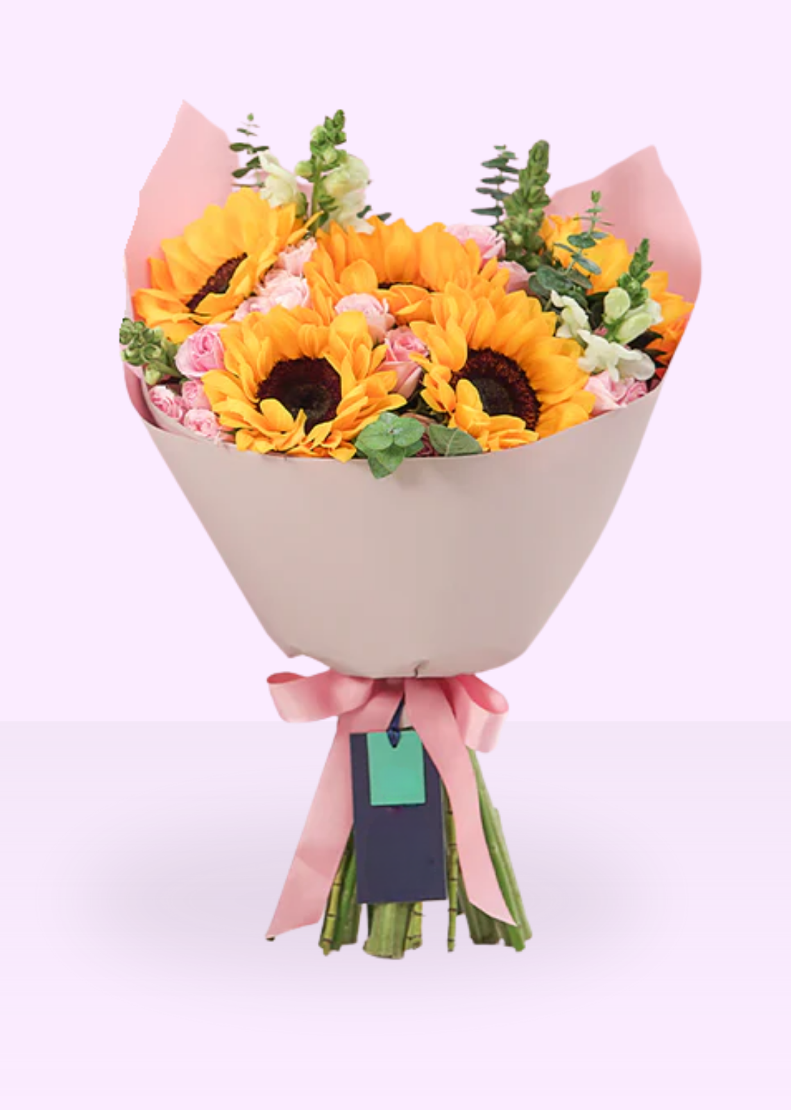 Vista previa de Ramo de Girasoles, Rosas Rositas y Perritos Blancos - imagen 2