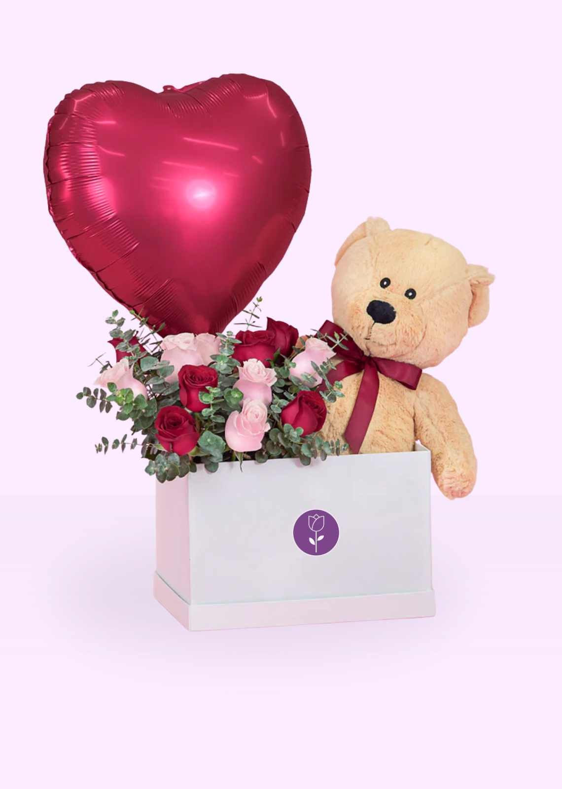 Pré-visualização de Plush, Balloon & Flowers Gift Box Kit - imagem 1