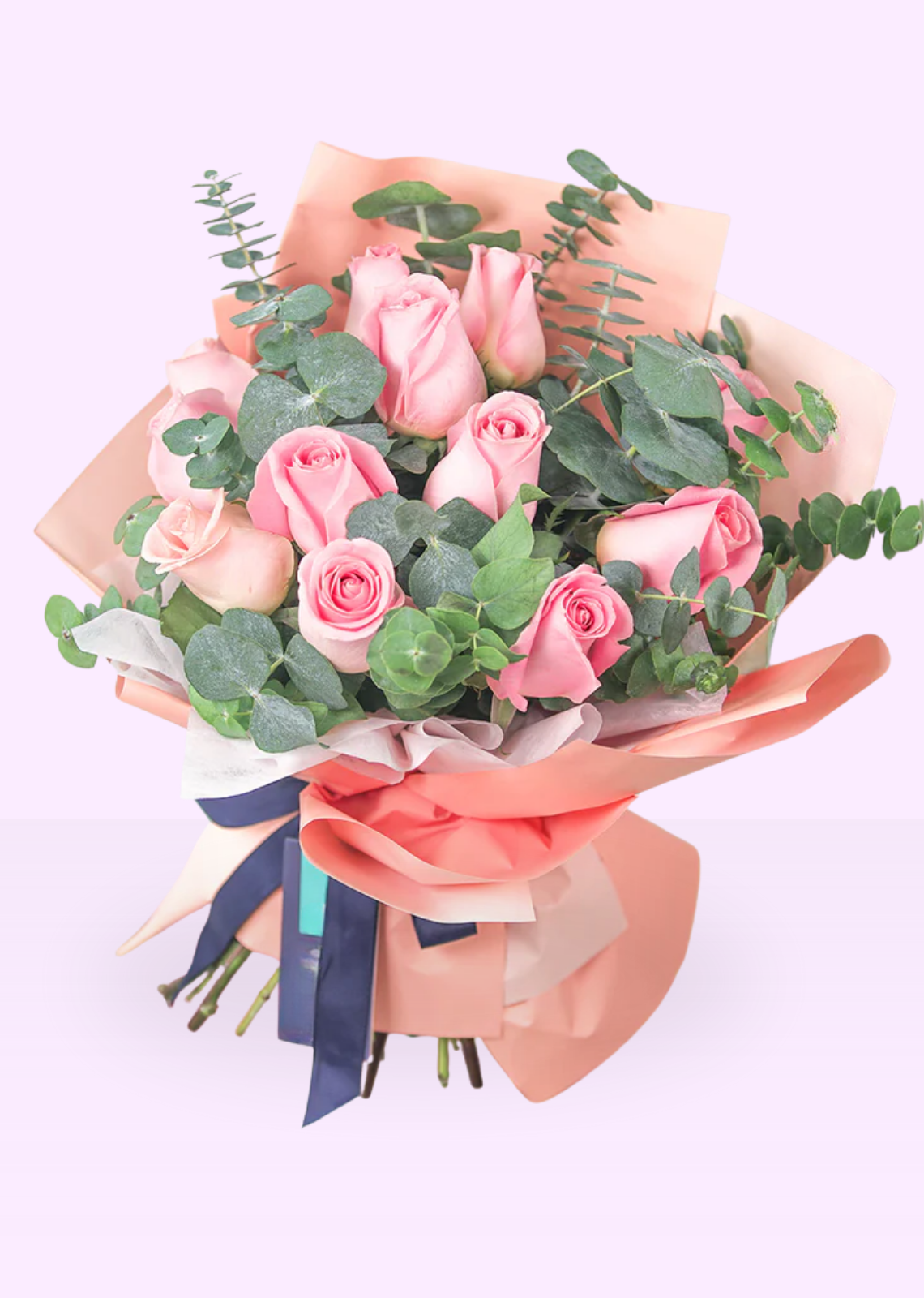 Ramo de 12 Rosas rositas - entrega de flores, ramo de flores, flores a domicilio