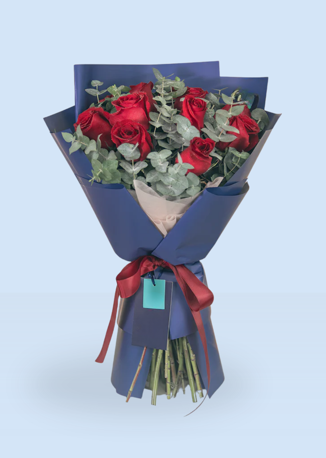 Pré-visualização de Bouquet of 8 Red Roses - imagem 1