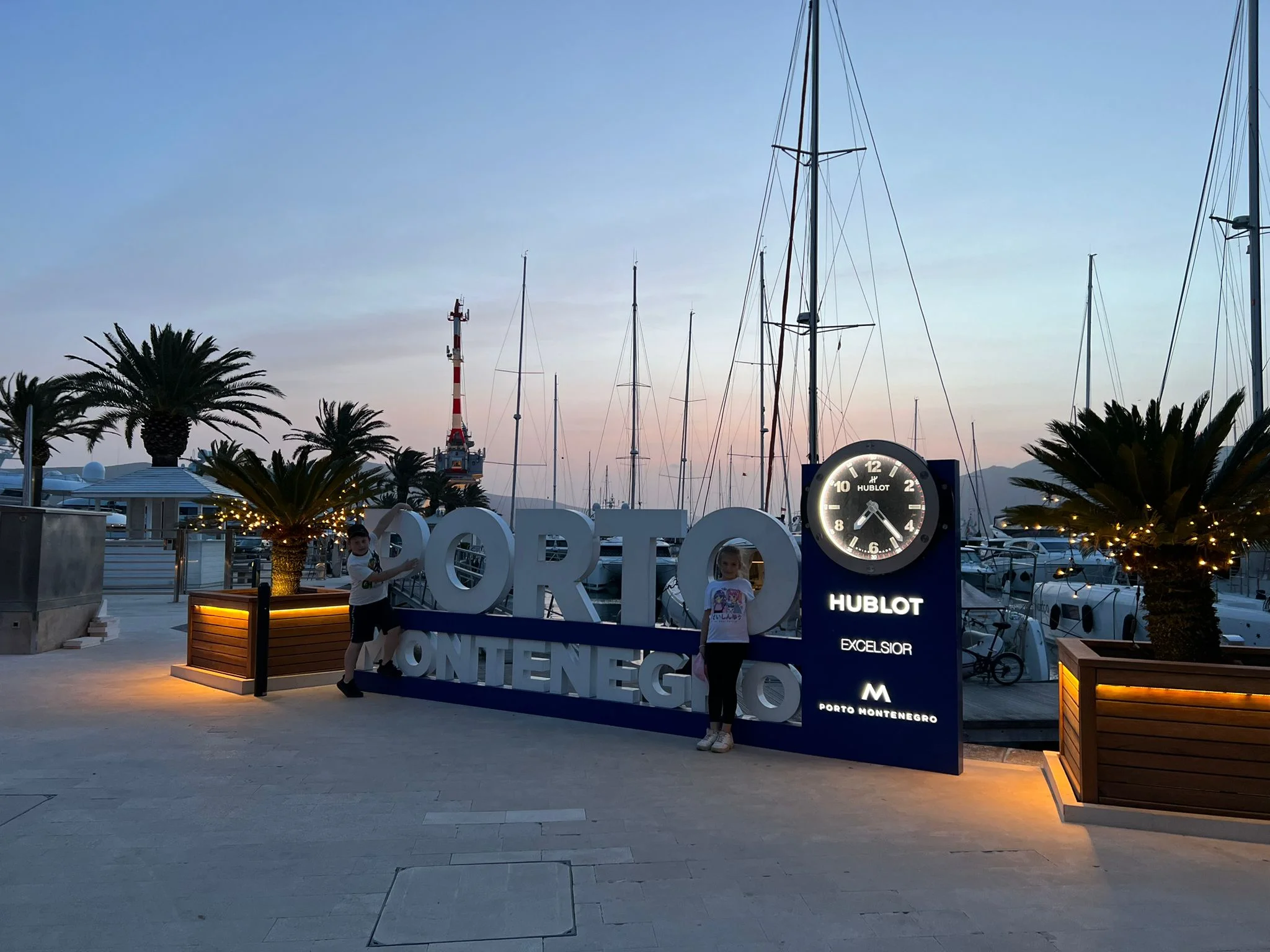 Luxury marina with yachts in Tivat, Montenegro