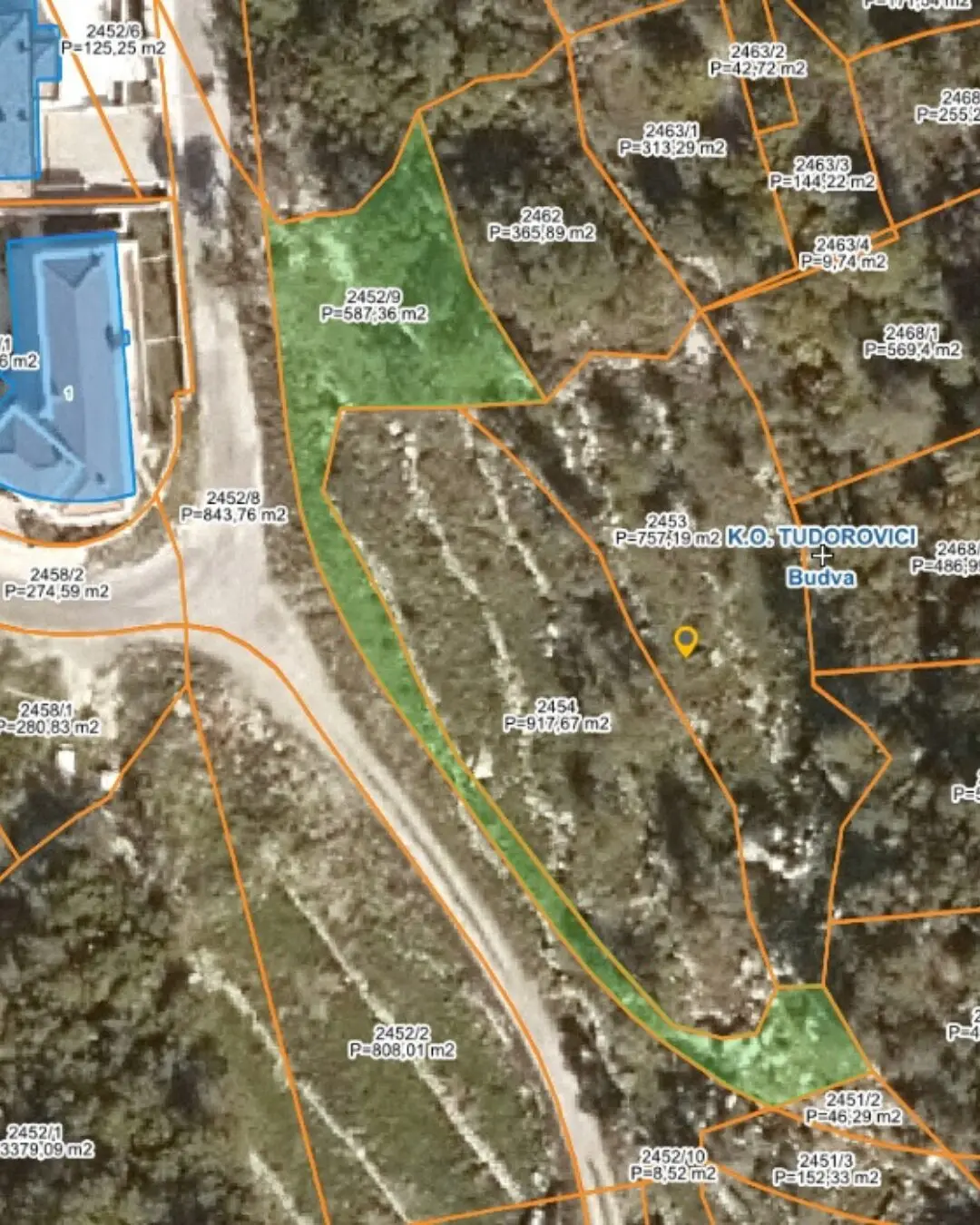 Building Land in Tudorovici Budva - 1,388 m² Premium Plot 3